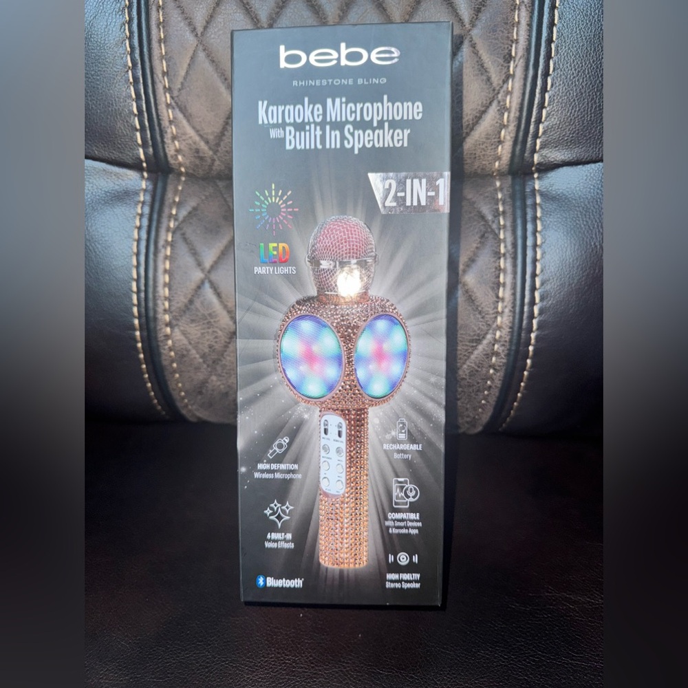 BeBe Rhinestone Blong Karaoke Microphone 2 In 1
